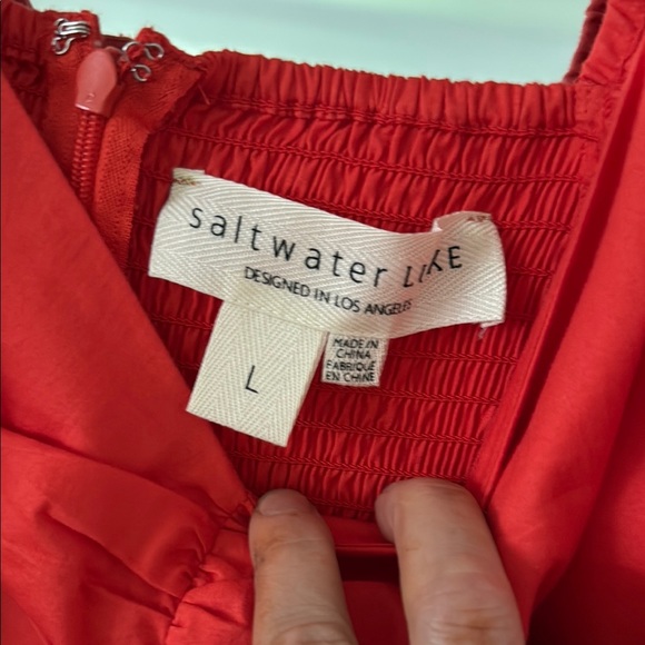 Saltwater LUXE Vibrant Red Midi Dress - Picture 2 of 4